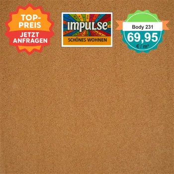 Girloon Body Teppichboden rotgold – Draufsicht